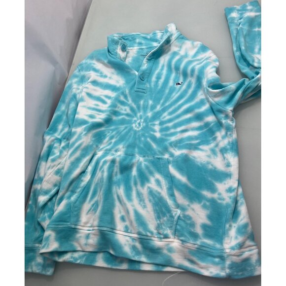 Vineyard Vines Other - Vineyard Vines Men Tie Dye Sweater Blue Mock Neck Pullover Medium M